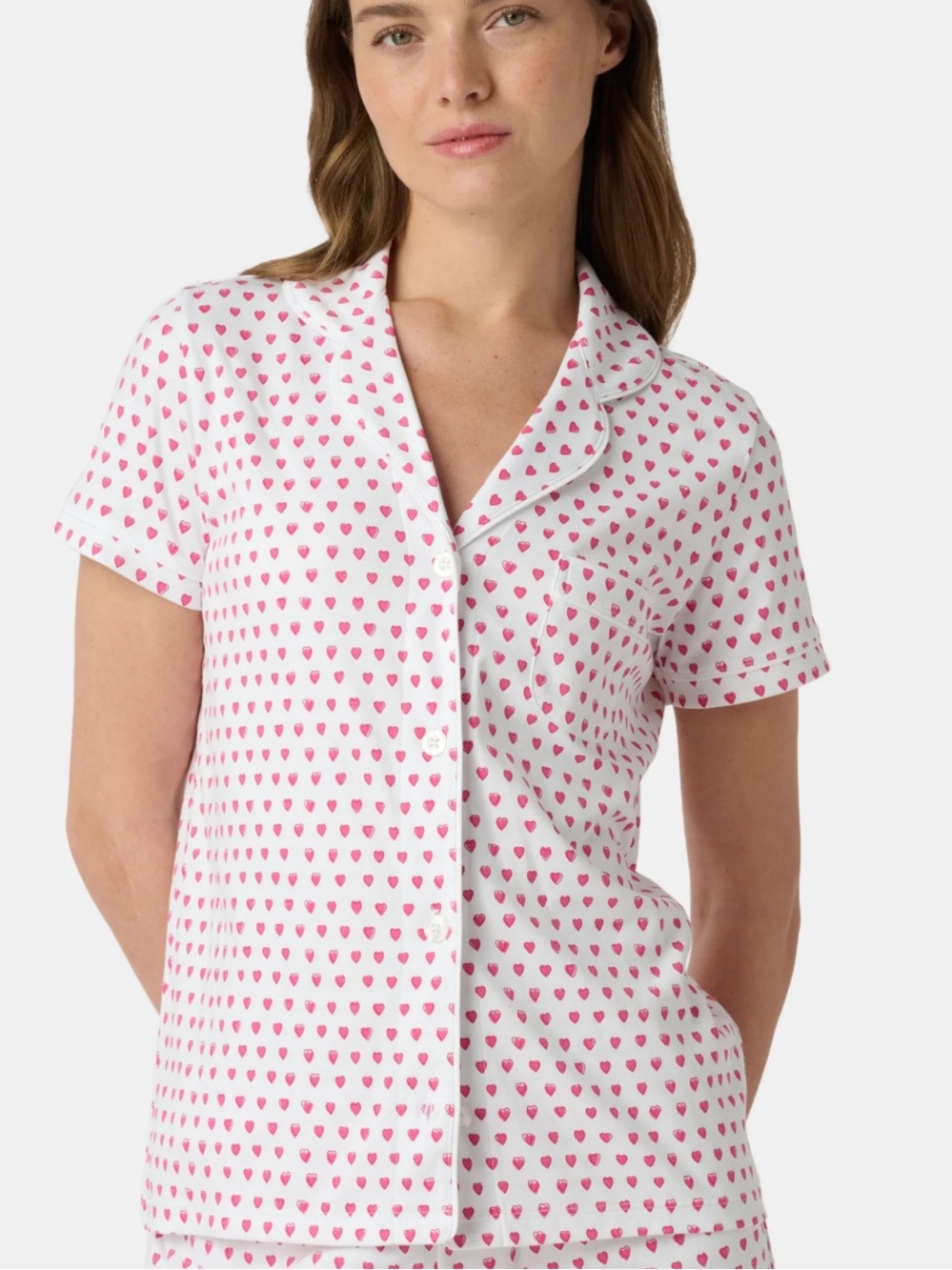 Roller Rabbit Pink Polo Heart Pajama Top Size Large